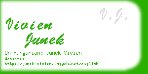 vivien junek business card